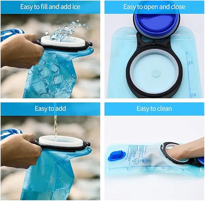 1/2/4/8 Pack Hydration Bladder, 1.5L/2L/2.5L/3L Water Reservoir, Leakproof Water Bladder Hydration Pack, Large Opening Water Storage Bladder Bag, for Cycling Hiking Camping
