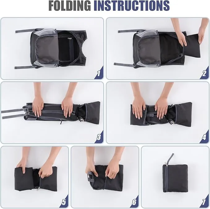 15L Hiking Backpack Small Travel Backpack Lightweight Packable Backpacks Casual Daypack for Women and Men, Black