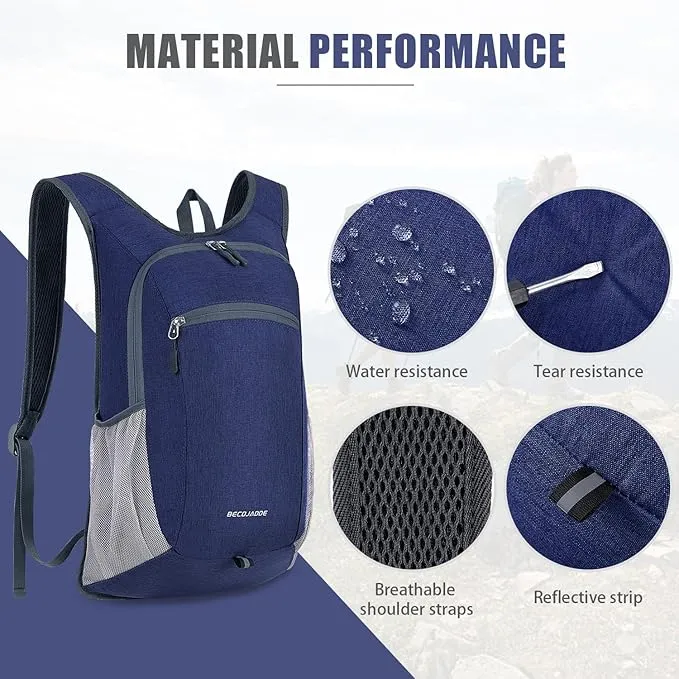 15L Hiking Backpack Small Travel Backpack Lightweight Packable Backpacks Casual Daypack for Women and Men, Blue