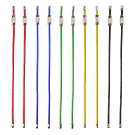 20pack Colored Nylon Coated Stainless Steel Wire Keychains 2mm 6.3 Inches Aircraft Cable Key Ring Loops for Hanging Luggage Tags or ID Tags (Assorted 20 Pack) Assorted 20 Pack