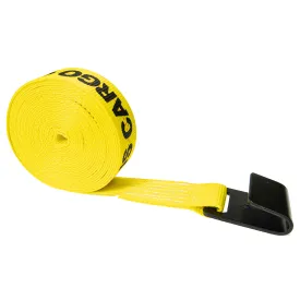 2" x 25' Replacement Strap with Flat Hooks | Yellow