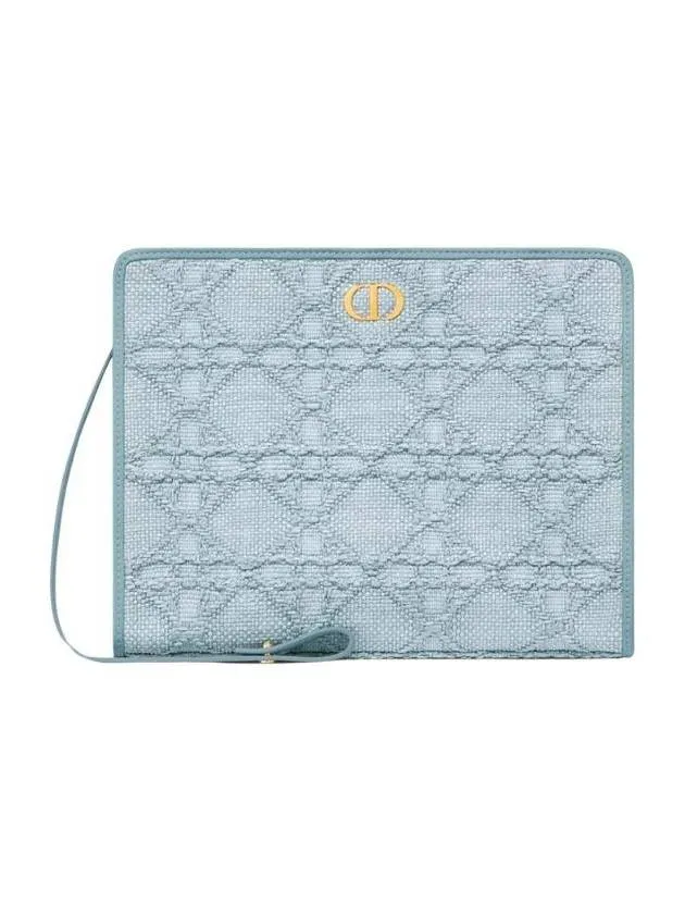 30 Montaigne Dea Raffia Pouch Blue