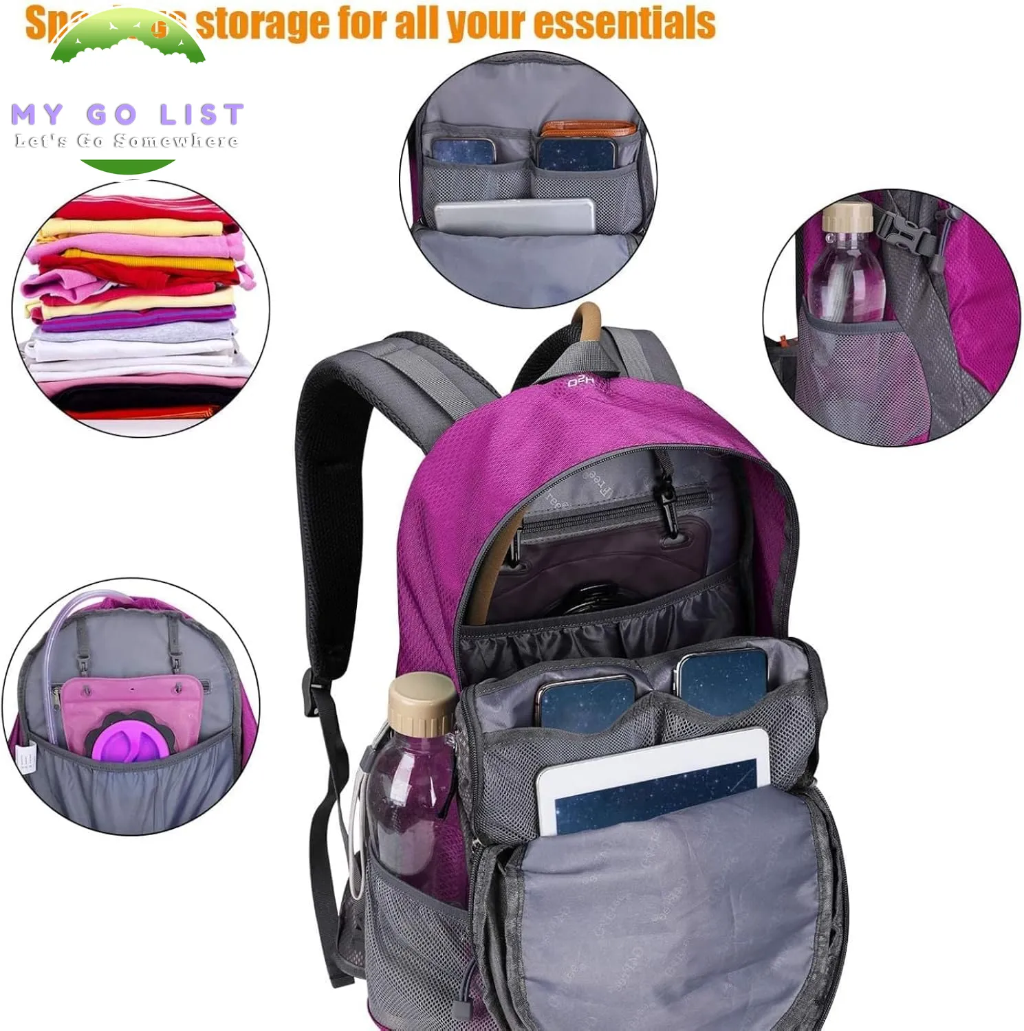 35L Hiking Backpack Water Resistant
