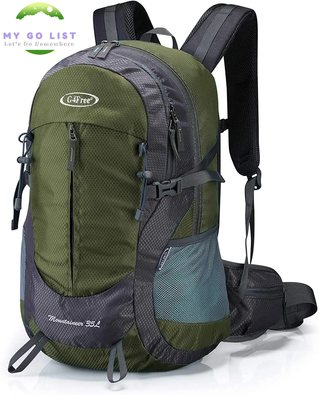 35L Hiking Backpack Water Resistant