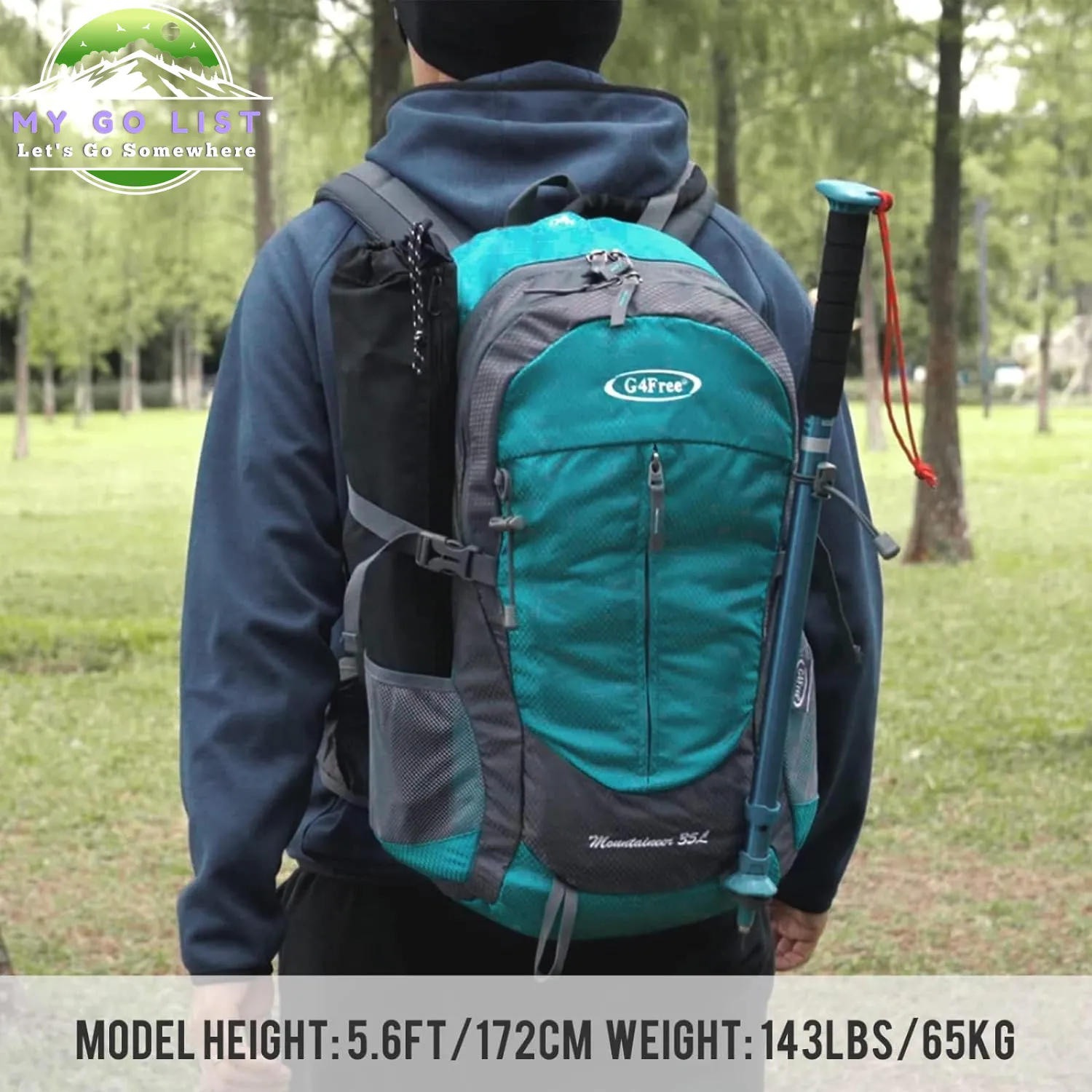 35L Hiking Backpack Water Resistant