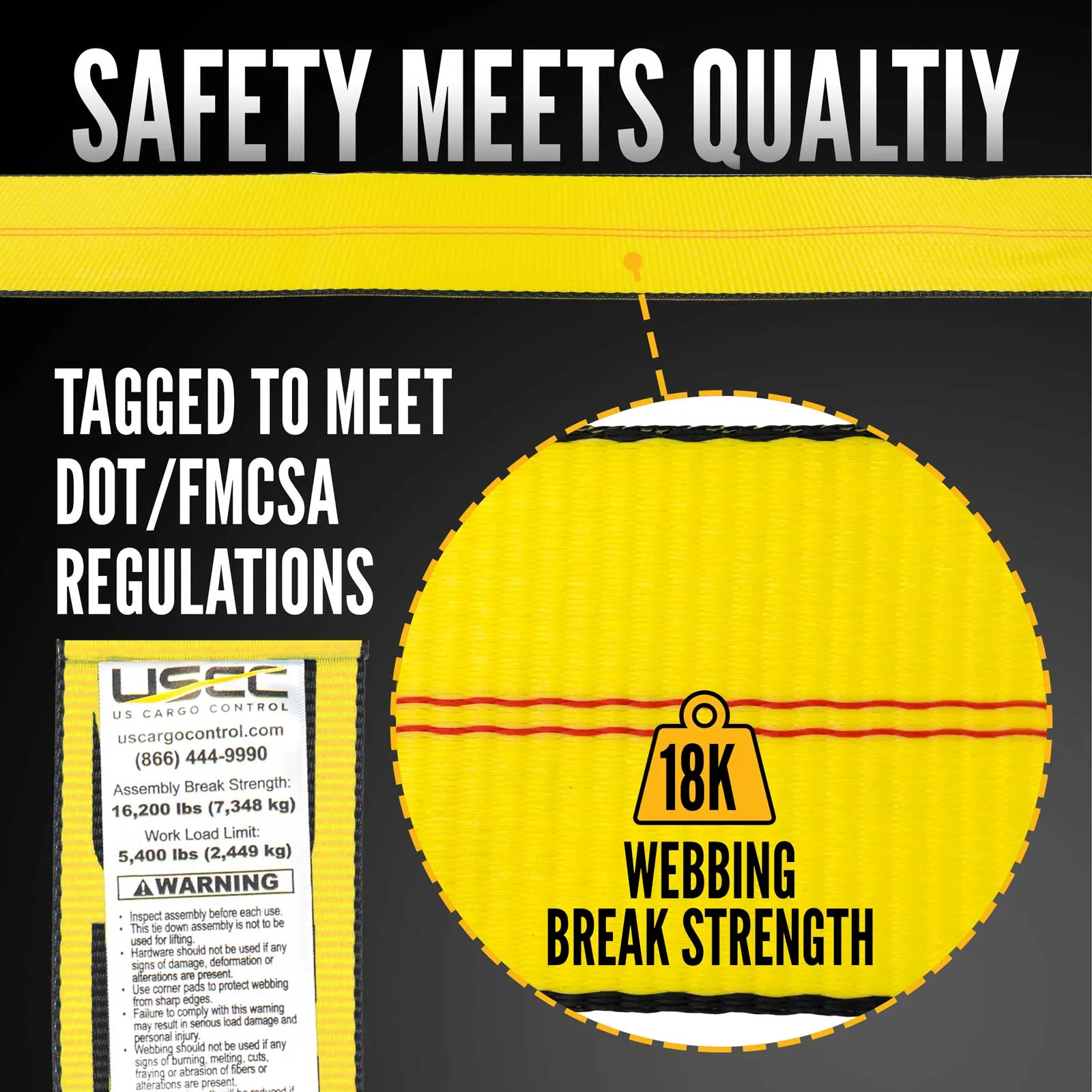 3" x 11" Fixed End with Chain Extension / Bolt Loop | No Ratchet