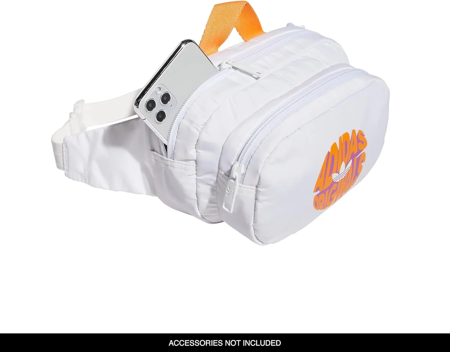 adidas Originals Sport Waist Pack/Travel and Festival Bag, White/Bright Orange/Lucky Pink, One Size