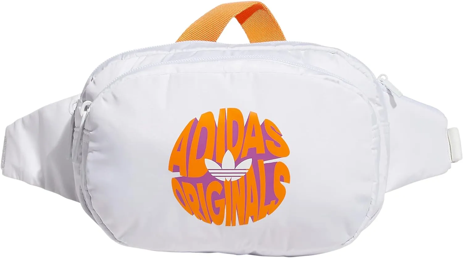 adidas Originals Sport Waist Pack/Travel and Festival Bag, White/Bright Orange/Lucky Pink, One Size