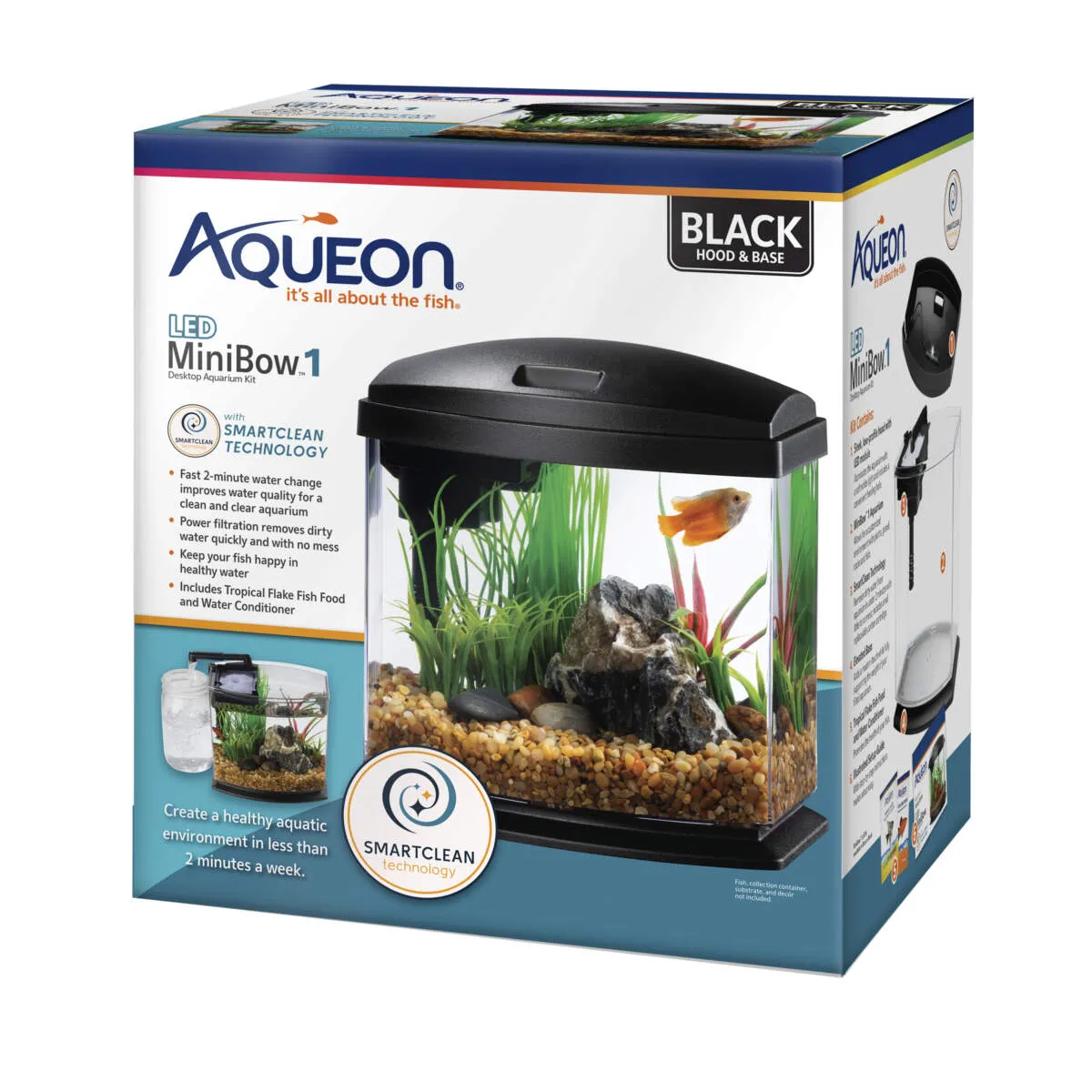 Aqueon LED MiniBow™ Kits with SmartClean™ Technology
