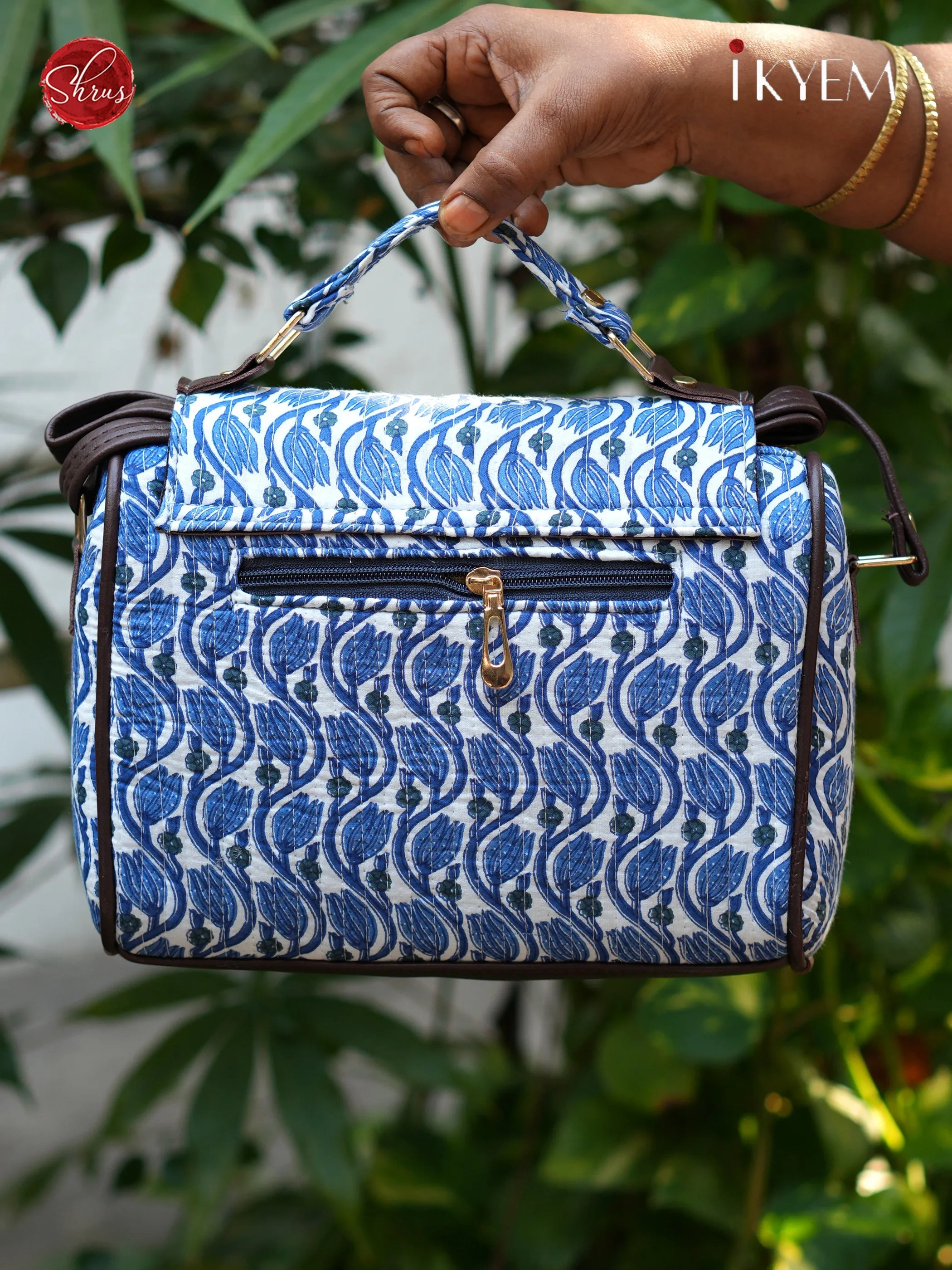Blue-Hand bag