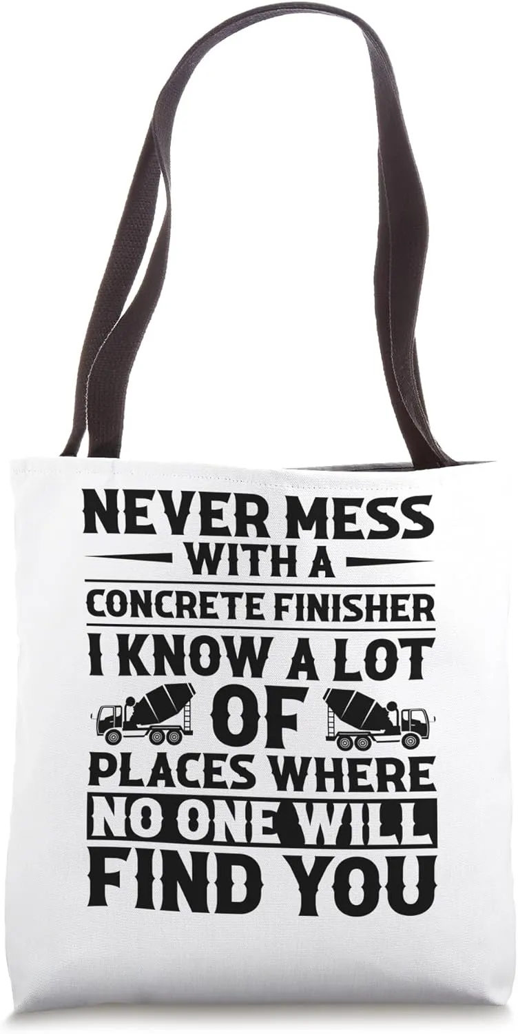 Concrete Finisher Guy Concrete Tools Concrete Worker Tote Bag