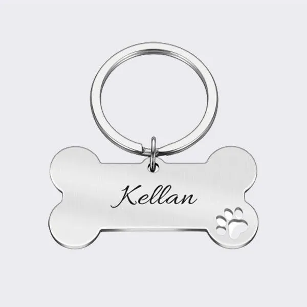 Custom Dog Collar Memorial Keychain