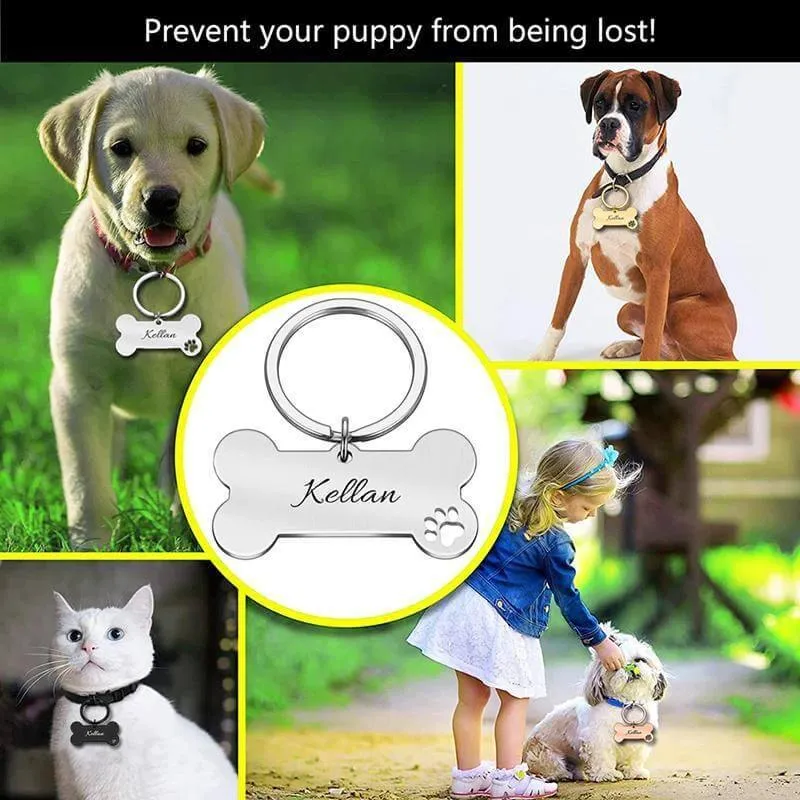 Custom Dog Collar Memorial Keychain