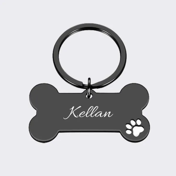 Custom Dog Collar Memorial Keychain