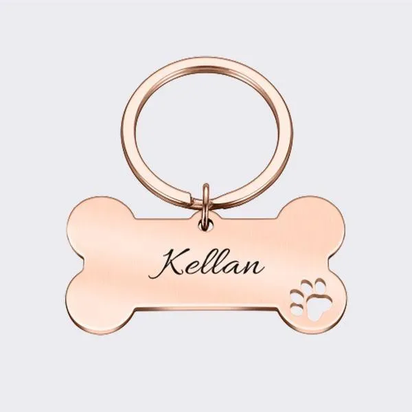 Custom Dog Collar Memorial Keychain