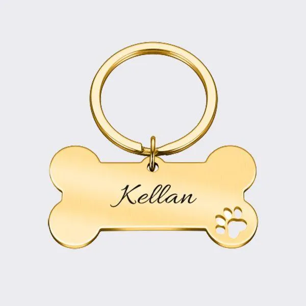 Custom Dog Collar Memorial Keychain