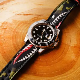 Custom Rolex Leather Straps Green Warhawk Design