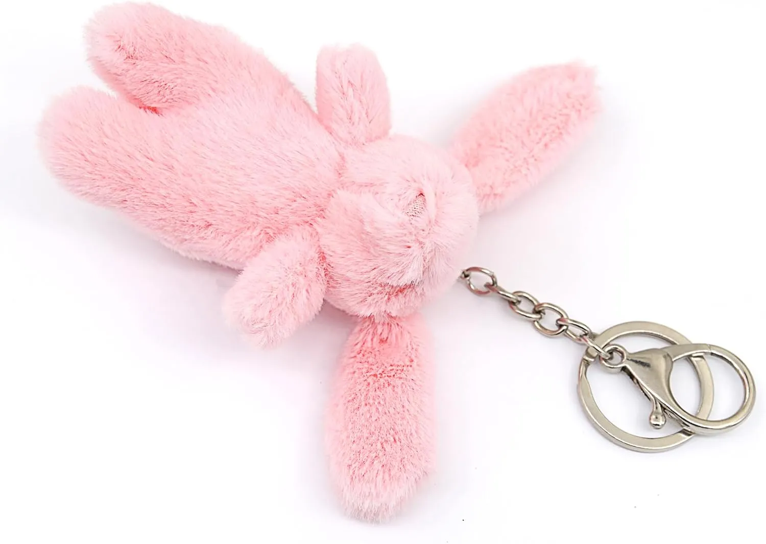 Cute Bunny Plush Keychain for Backpack, 3.5" Inch Mini Rabbit Keychain Purse Charm Pendant Gift for Women