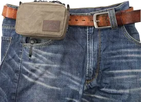 diodrio Belt Pouch for Men Women YKK Zippers EDC Pouch, Belt Bag Waist Pack for Hiking, Water Resistant, Waxed Canvas, Olive