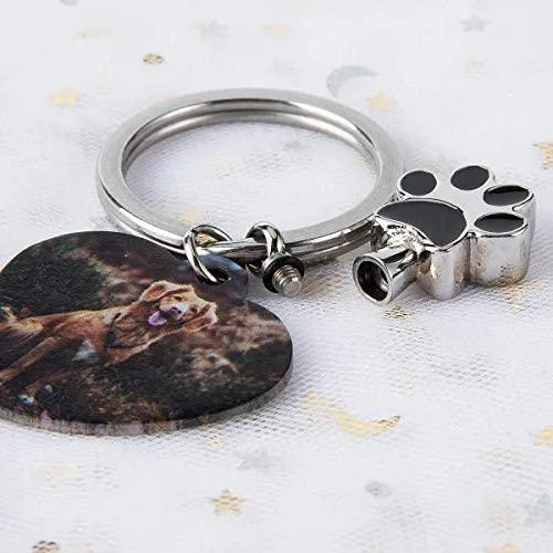 Dog Memorial Keychain Charms With Picture