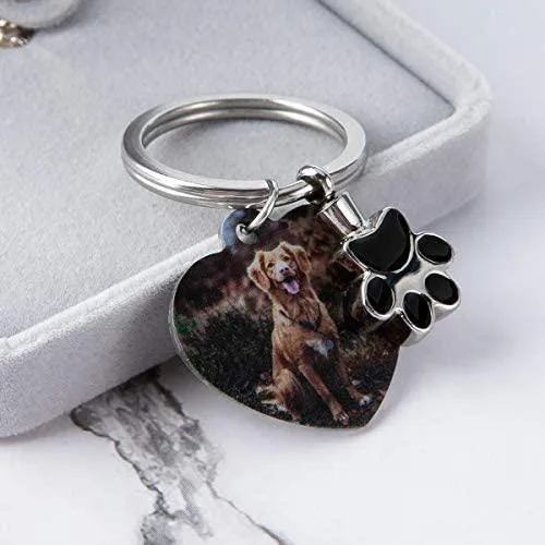 Dog Memorial Keychain Charms With Picture