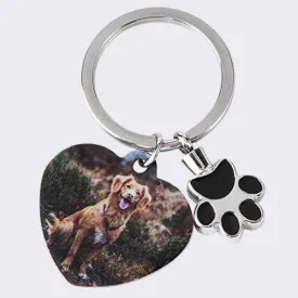 Dog Memorial Keychain Charms With Picture