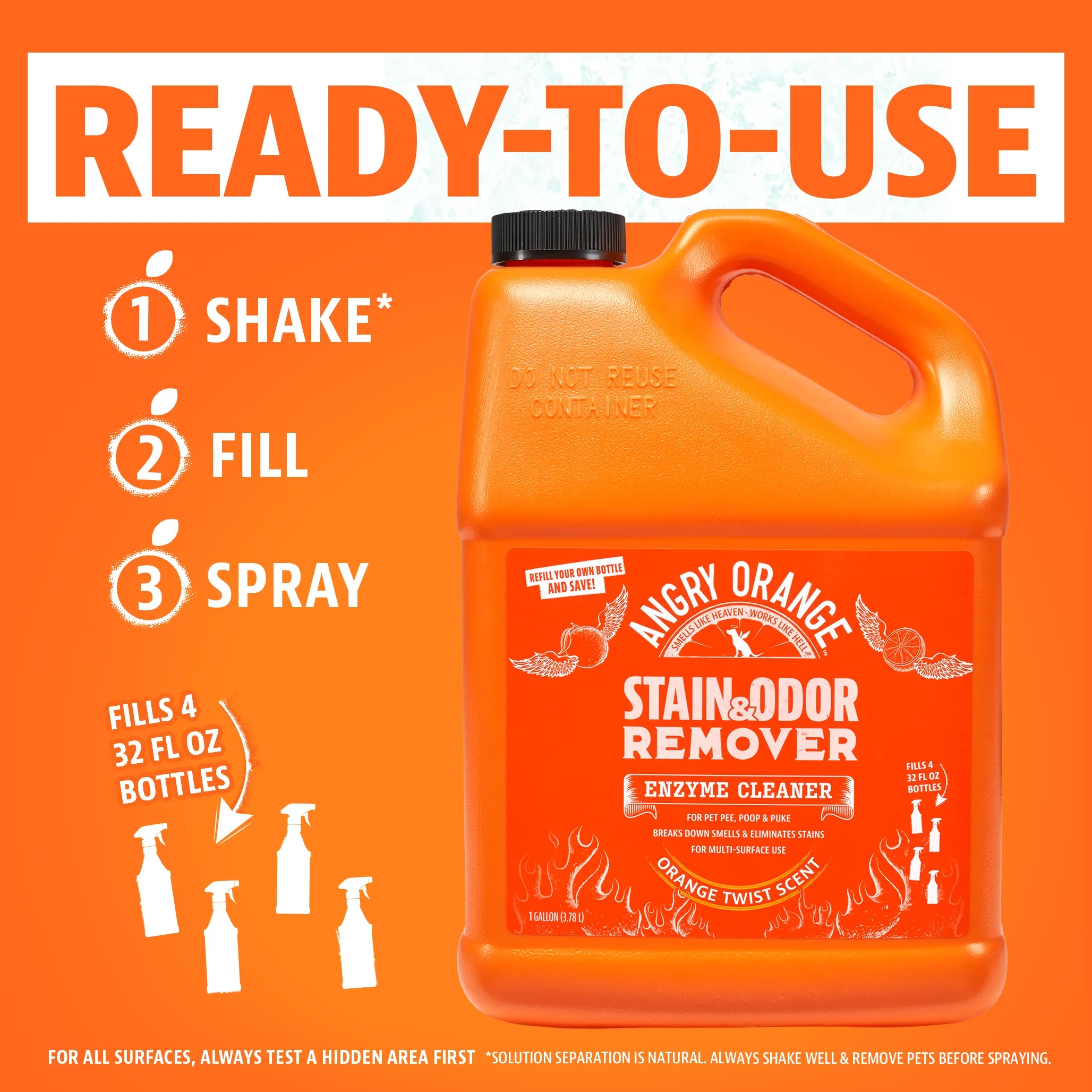 Dual Action Pet Stain & Odor Remover - Gallon Size