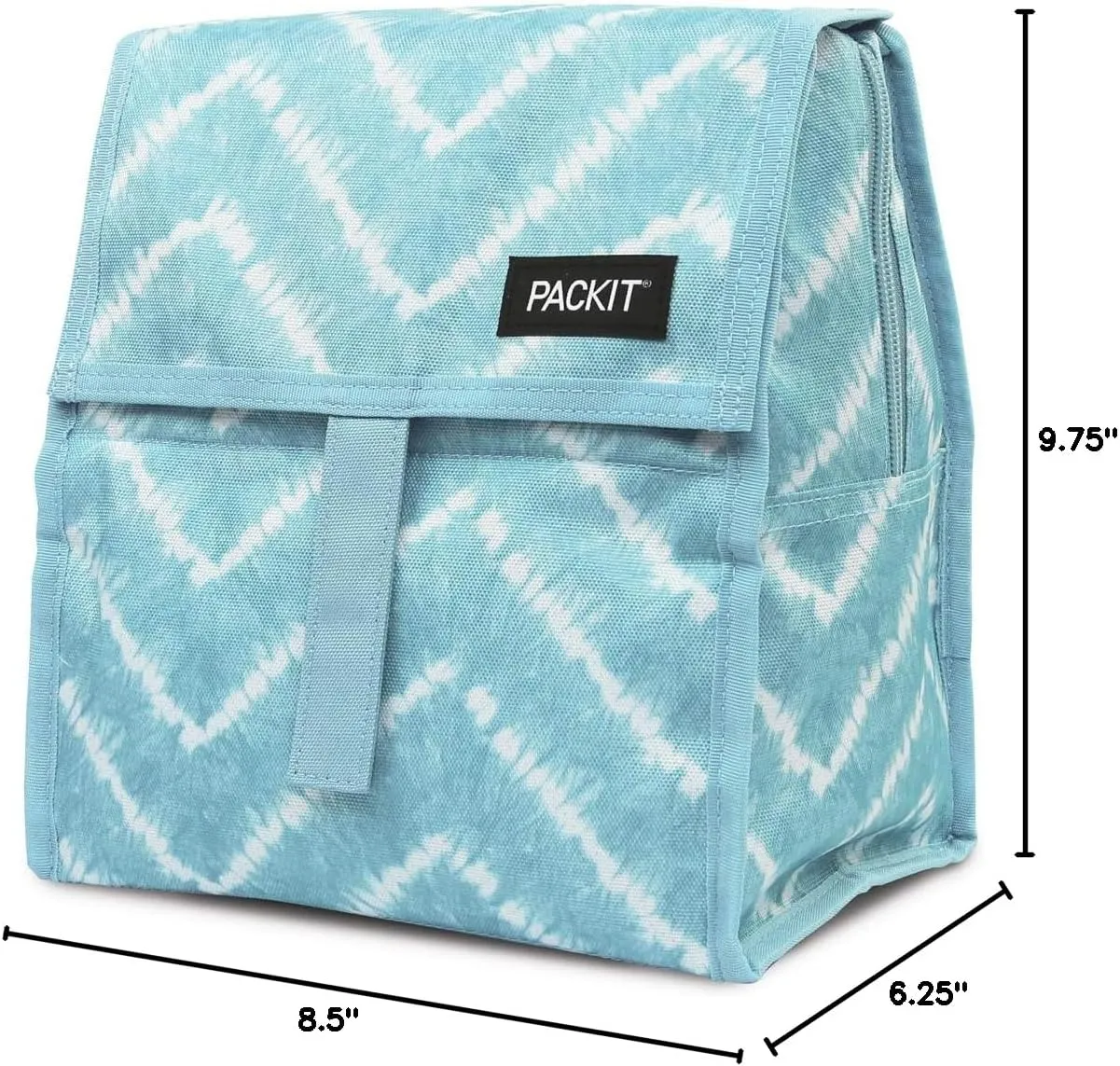 Freezable Lunch Bag, Aqua Tie Dye