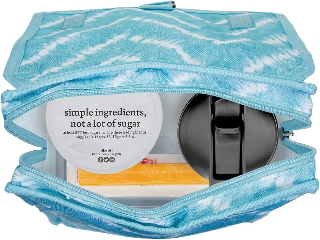 Freezable Lunch Bag, Aqua Tie Dye