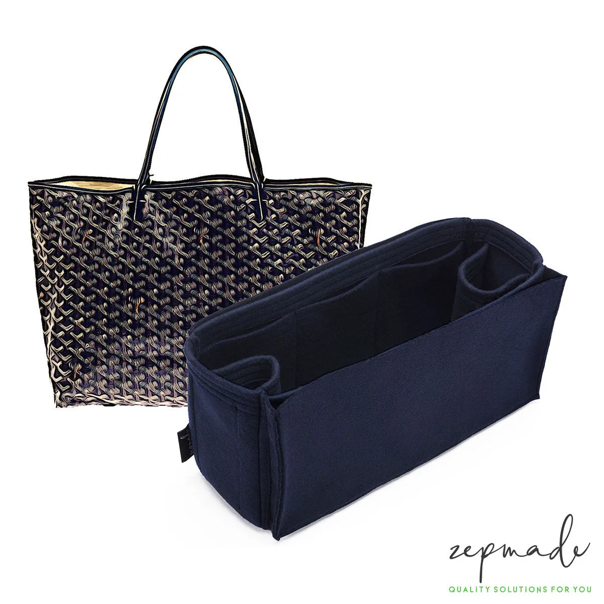 Goyard St Louis and Goyard Anjou Bag Organizer Insert, Bag Organizer with Laptop Compartment and Double Bottle Holders