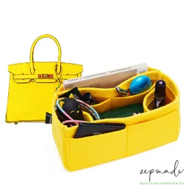 Hermes Birkin Bag Models Organizer Insert, Purse Organizer with Double Bottle Holders and Exterior Pockets