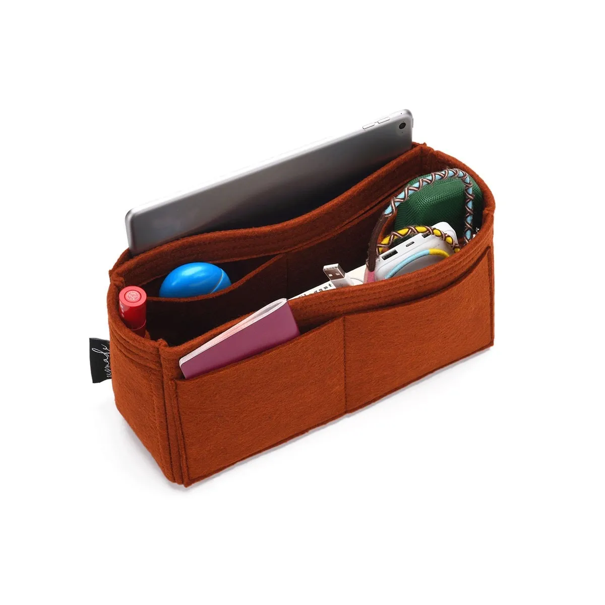 Hermes Birkin Bag Models Organizer Insert, Purse Organizer with Single Bottle Holder and Exterior Pockets