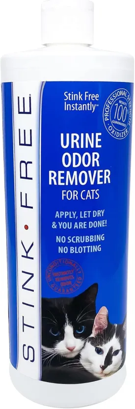 Instantly Urine Odor Remover & Eliminator for Cat Urine - Neutralizer of Cat Pee, Oxidized Based Urine Cleaner Solution for Carpets, Rugs, Mattress, Etc. 32 Oz Bottle (1 Quart)