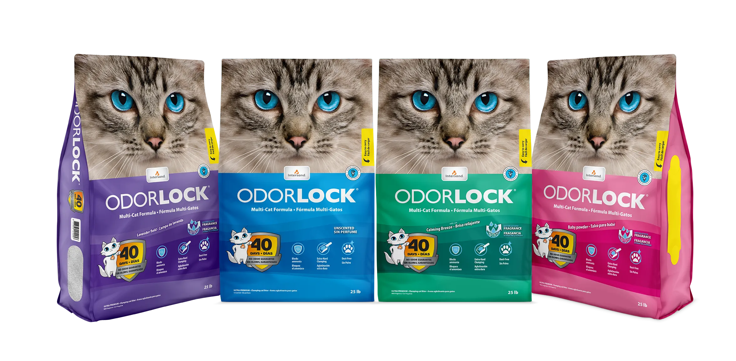 Intersand OdorLock Ultra Premium Unscented Multicat Cat Litter Formula