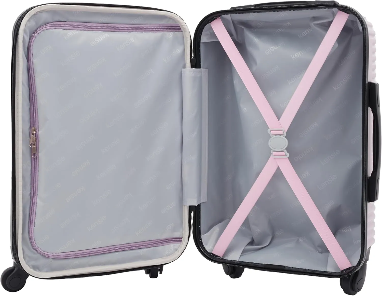 kensie Women's Hillsboro Luggage & Travel Bags Set, Burnished Lilac, 20" Carry-On
