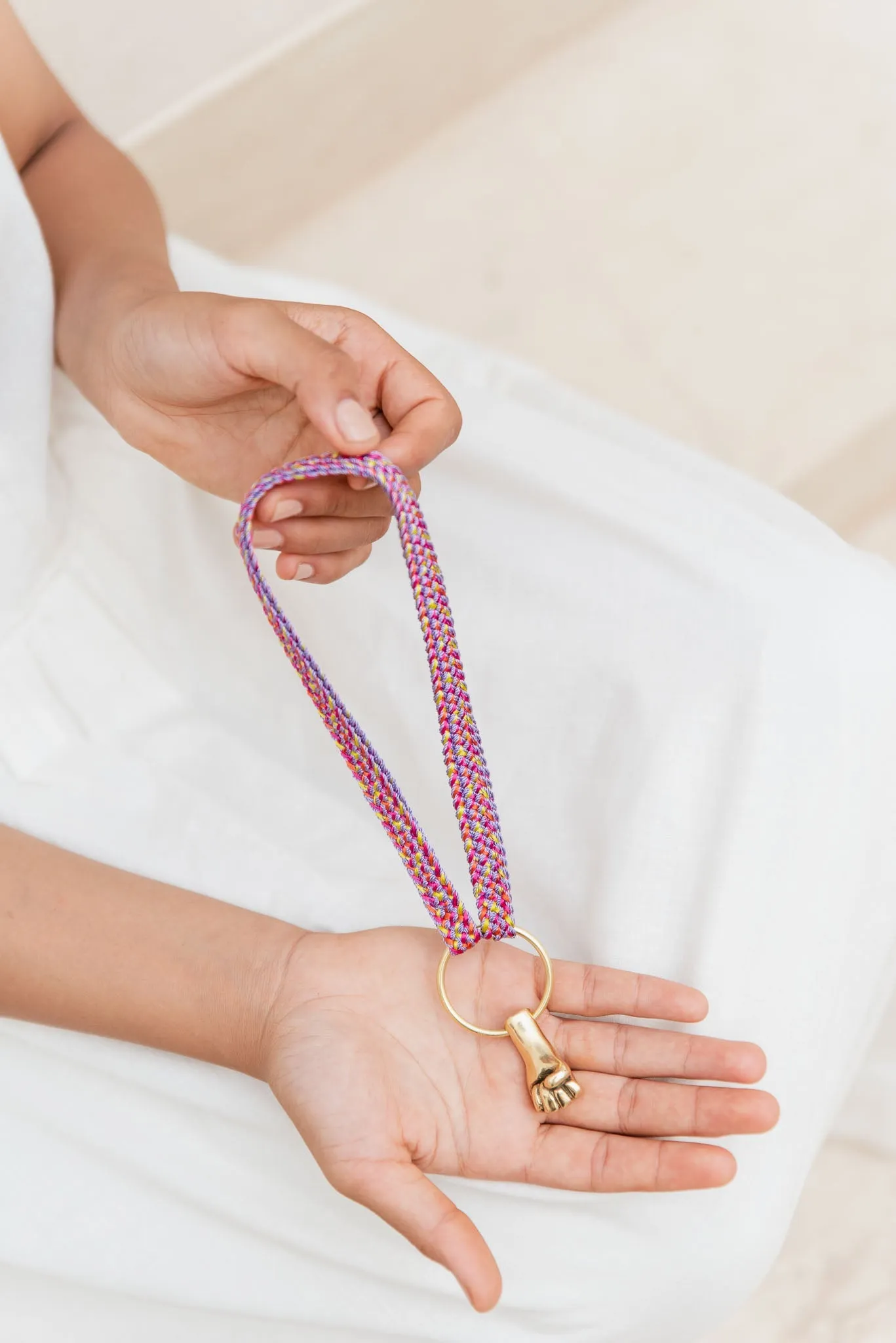 keychain band - FATIMA mini - purple power