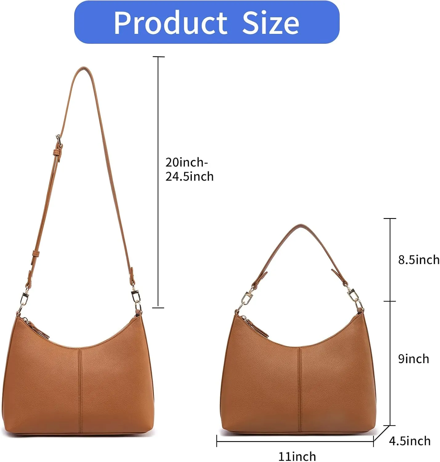 Keyli Small Shoulder Handbags for Women Mini Purse Waterproof Soft Leather Crossbody Bags for Work Shopping Travel