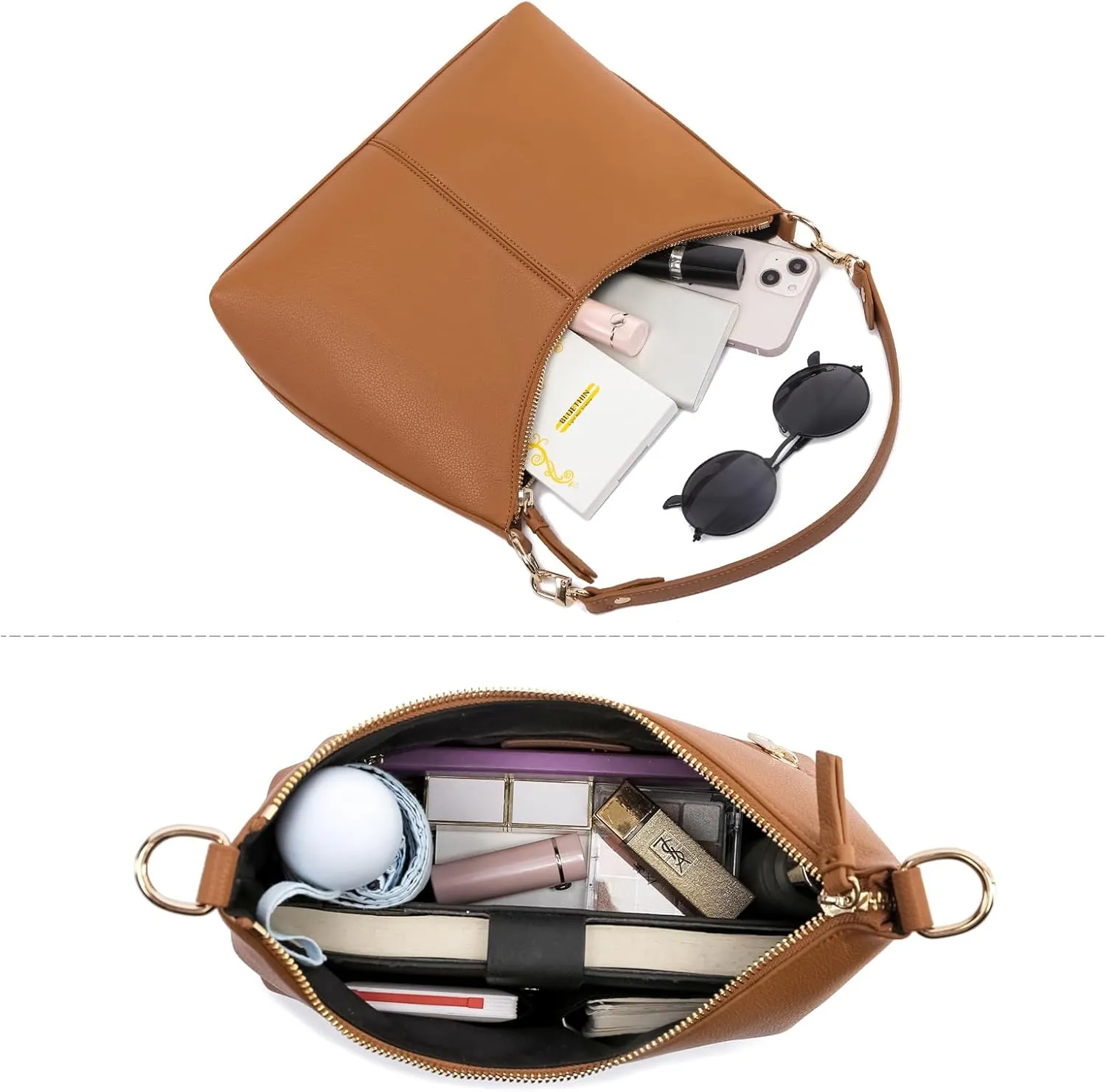 Keyli Small Shoulder Handbags for Women Mini Purse Waterproof Soft Leather Crossbody Bags for Work Shopping Travel