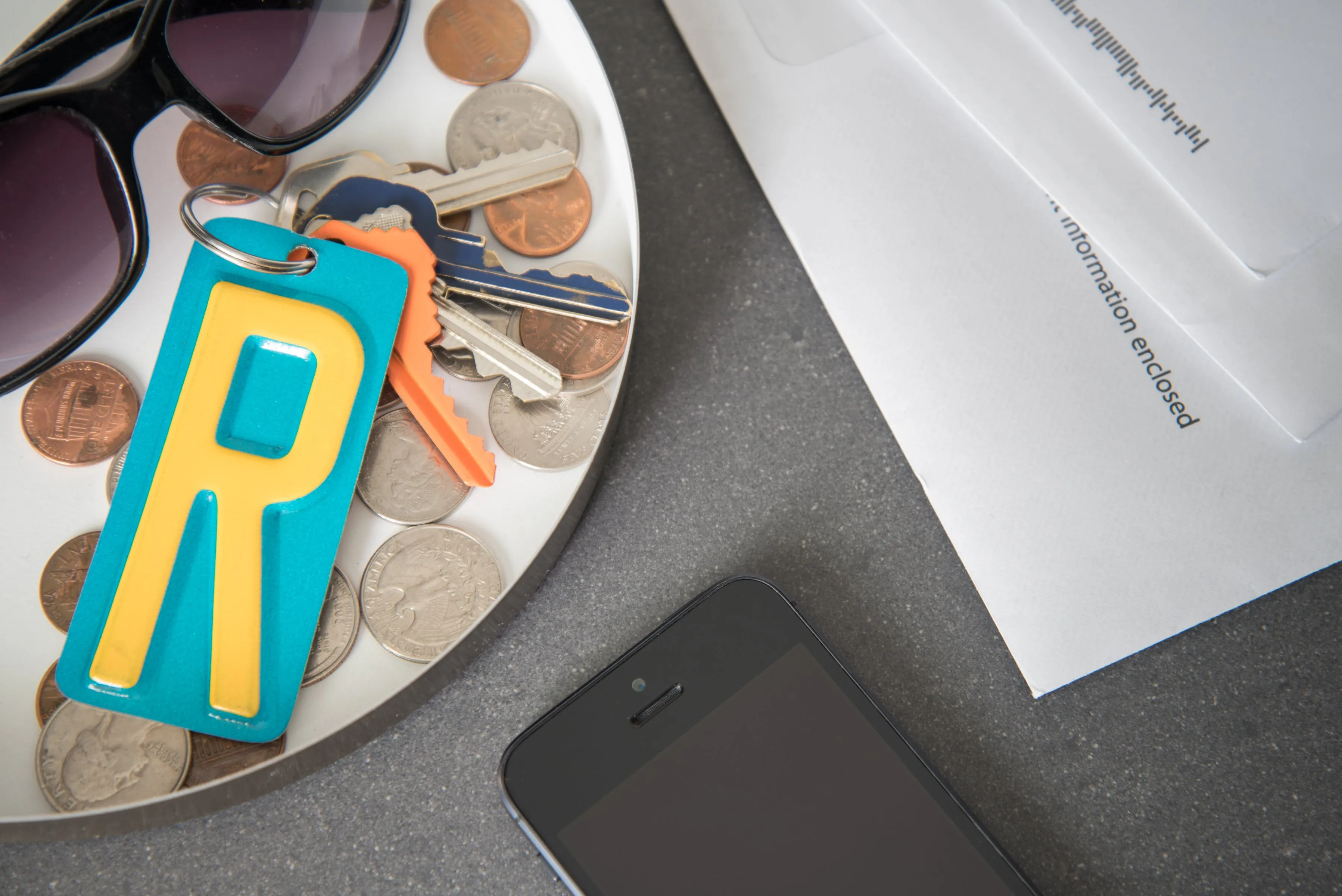 Letter A Keychain