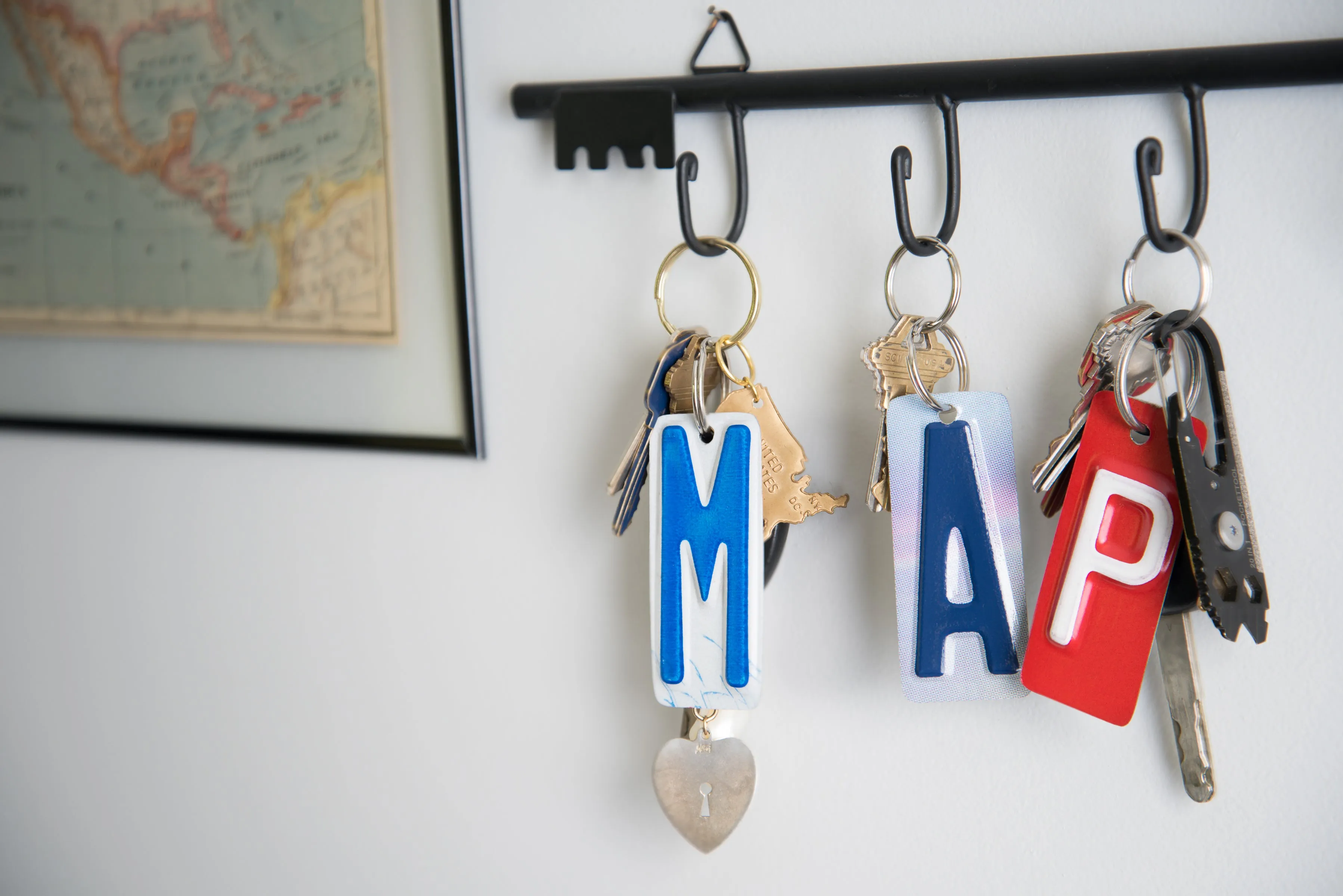 Letter V Keychain