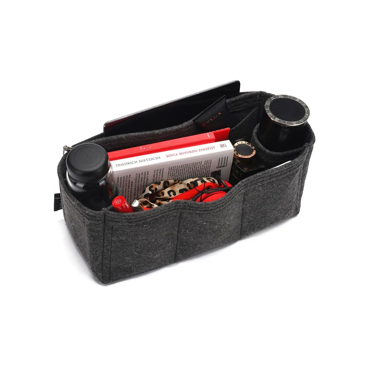 Longchamp Le Foulonné, Le Pliage, Pénélope Bag Models Organizer Insert, Bag Organizer with Double Bottle and Pen Holders