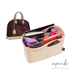 Louis Vuitton Alma Organizer Insert, Bag Organizer with Middle Compartment and Exterior Pockets