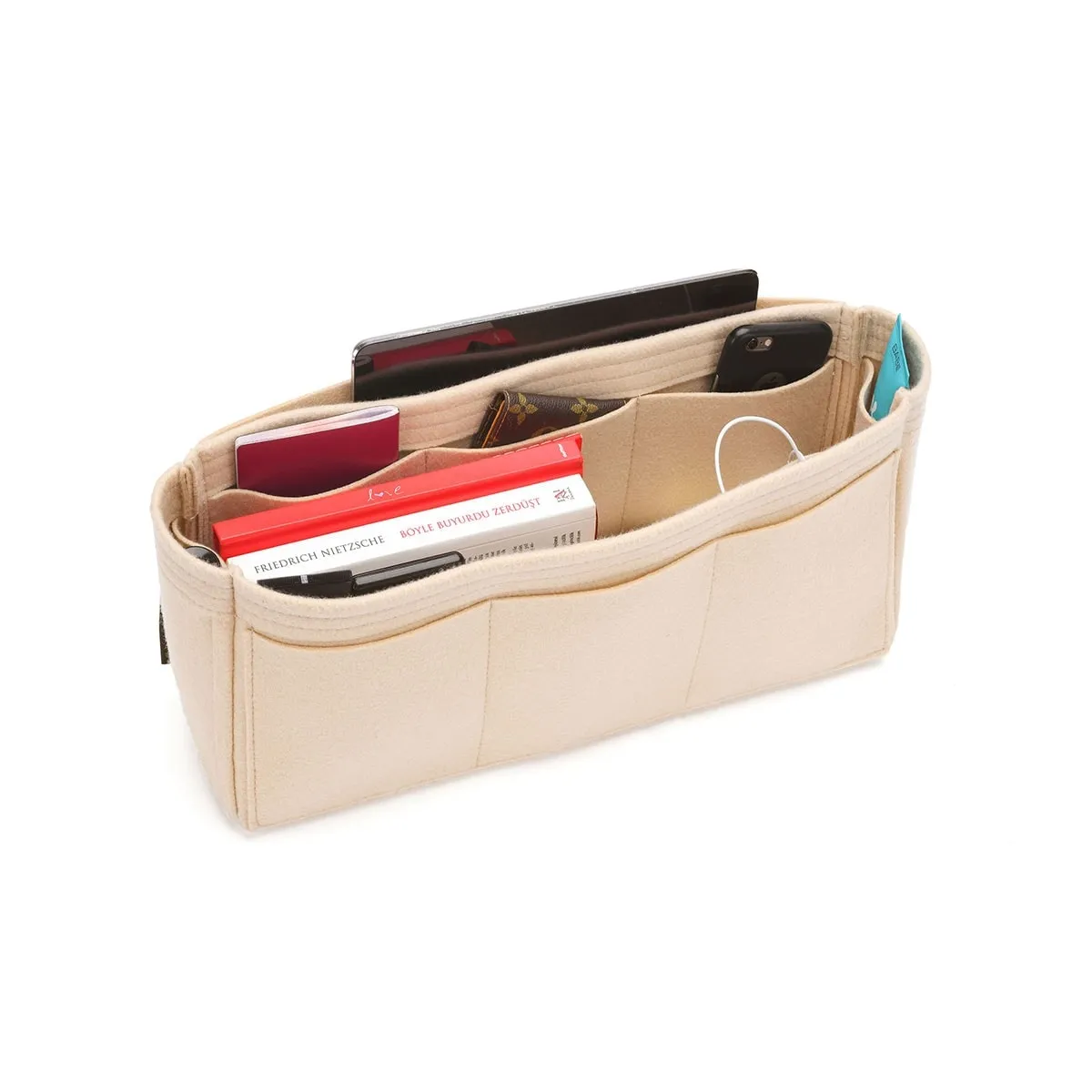 Louis Vuitton Speedy Organizer Insert, Classic Model Bag Organizer with Exterior Pockets