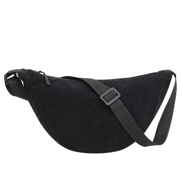 Luxe Corduroy Crossbody Bag