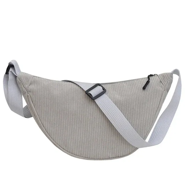 Luxe Corduroy Crossbody Bag