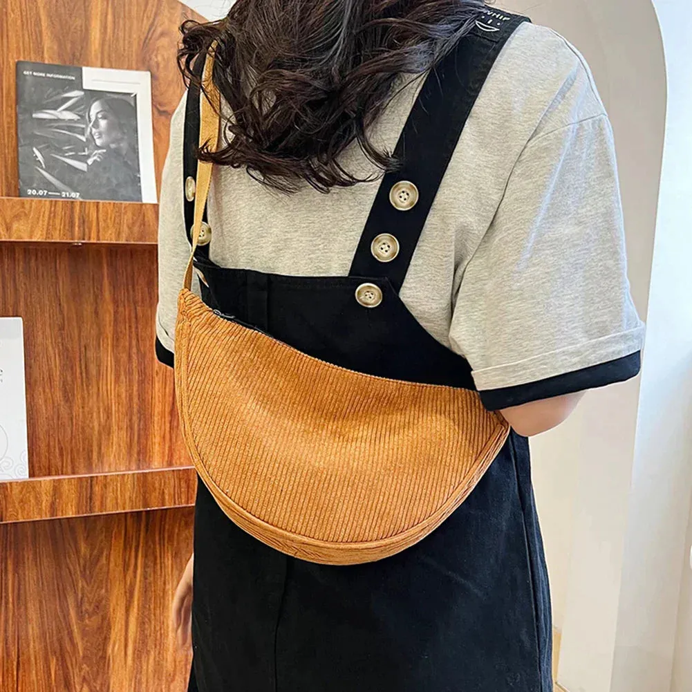 Luxe Corduroy Crossbody Bag