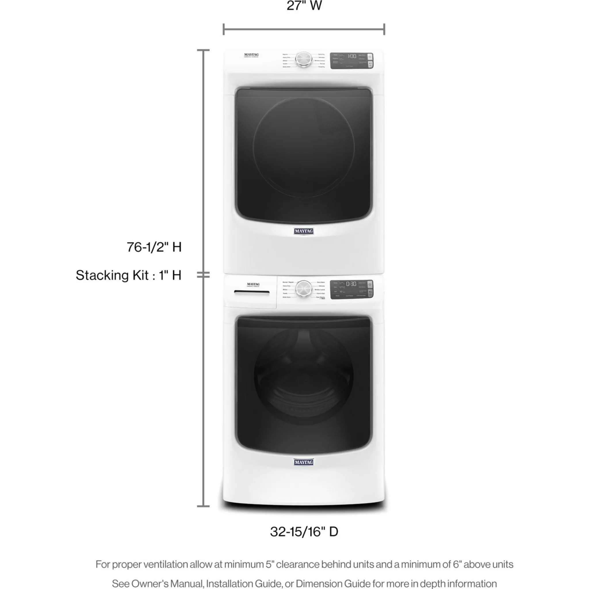 Maytag Front Load Washer with Extra Power and 12-Hr Fresh Spin option - 5.2 cu. ft. (MHW5630HW)
