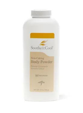 Medline Soothe & Cool Cornstarch Body Powder: 14 OZ, 12 Count