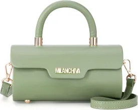 Milan Chiva Small Bags for Women Designer Mini Top Handle Purse Cute Handbags Barrel Shape Purse