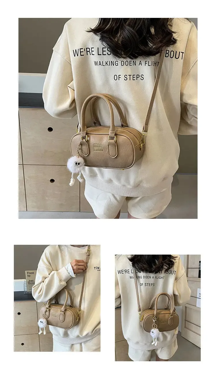 MIN MIN Women Leather Crossbody Bag Without Keychain 407